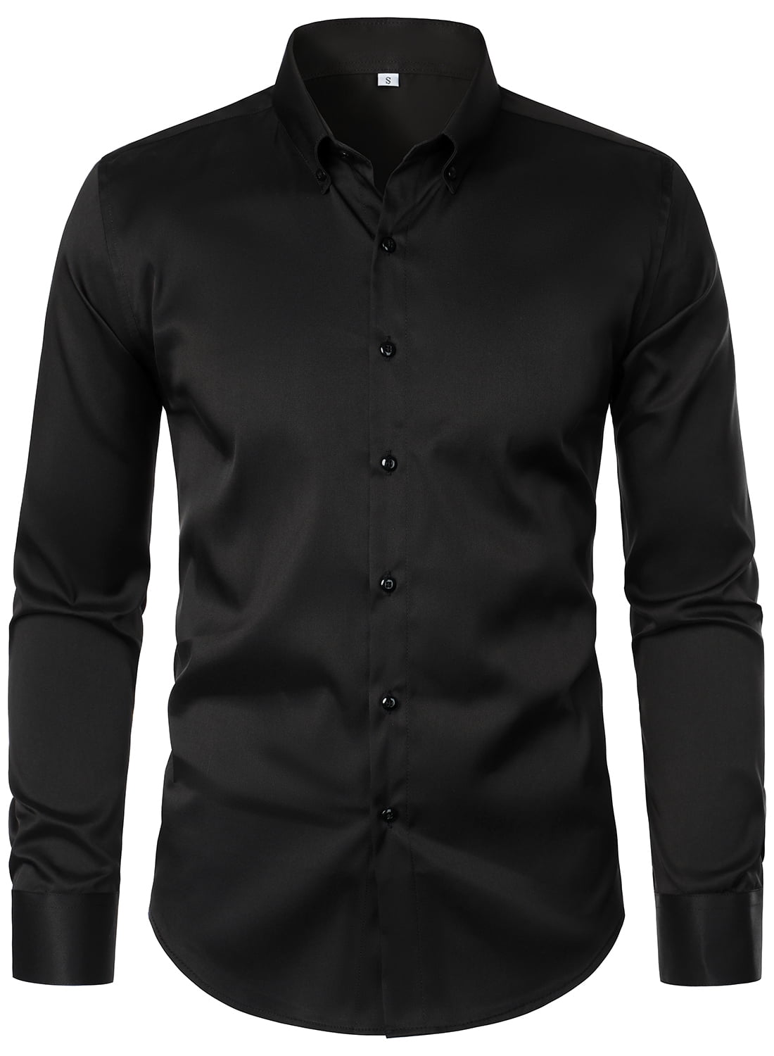 Hood Crew Men's Casual Dress Shirts Long Sleeve Button Turn Down Shirts