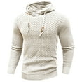 thumbnail image 1 of Hood Crew Men's Casual Fleece Sweater Wool Knitted Hoodies Pullover Sweatshirts Offwhite XL, 1 of 9
