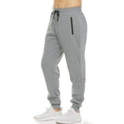 HOOD CREW Men's Sweatpants Elastic Drawstring Workout Running Trousers Sport Joggers Lightgray S