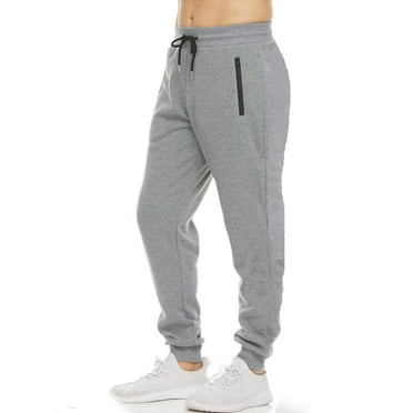 Hood Crew Men's Sweatpants Elastic Drawstring Workout Running Trousers Sport Joggers Lightgray S