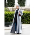 thumbnail image 1 of Hood Detailed Snap Fastener Sports Topcoat- Gray Blue - Benin, 1 of 8