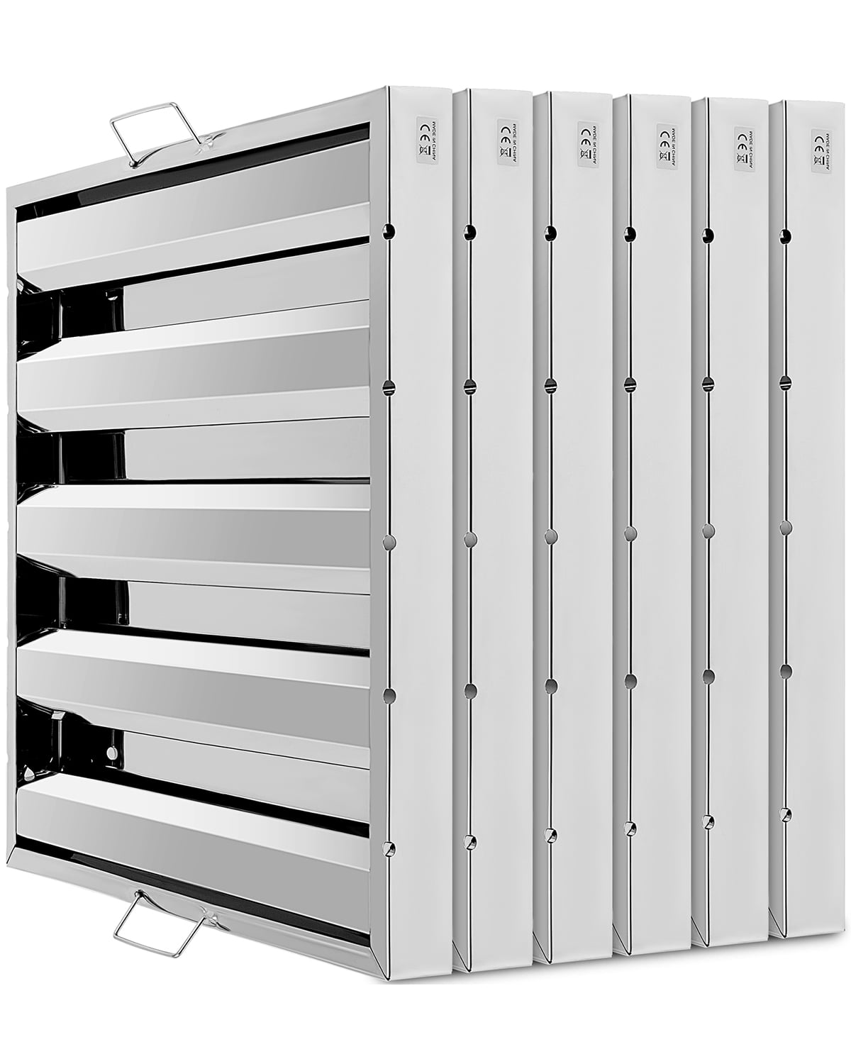 Hood Filters 19.5W x 19.5H Inch 430 Stainless Steel Pack of 6, 4