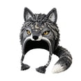 thumbnail image 1 of Hood Hat DIY Crochet Kit Adult Hand Knit Craft Supply Setm, Animal Hood Hat DIY Crochet Kit Beginner Hand Knitting Craft Supplies, DIY Craft Gift for Adults(Wolf), 1 of 6