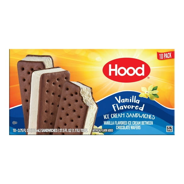 Hood Ice Cream Sandwich, 3.75 oz (Pack of 10)