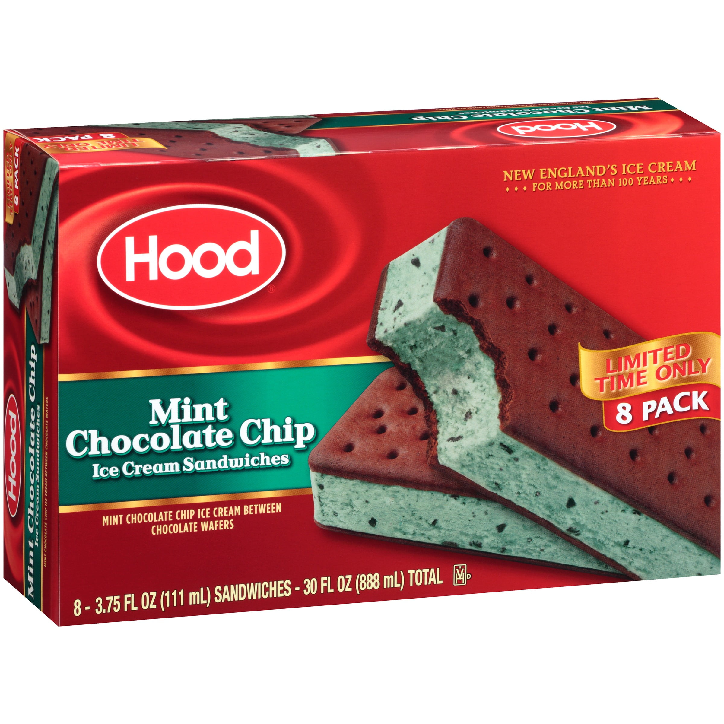 Hood® Mint Chocolate Chip Ice Cream Sandwiches 83.75 fl. oz