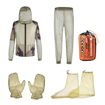 Hood Mosquito Repellent Net Clothing Insect-Proof Suit Outdoor Protection Set, Medium
