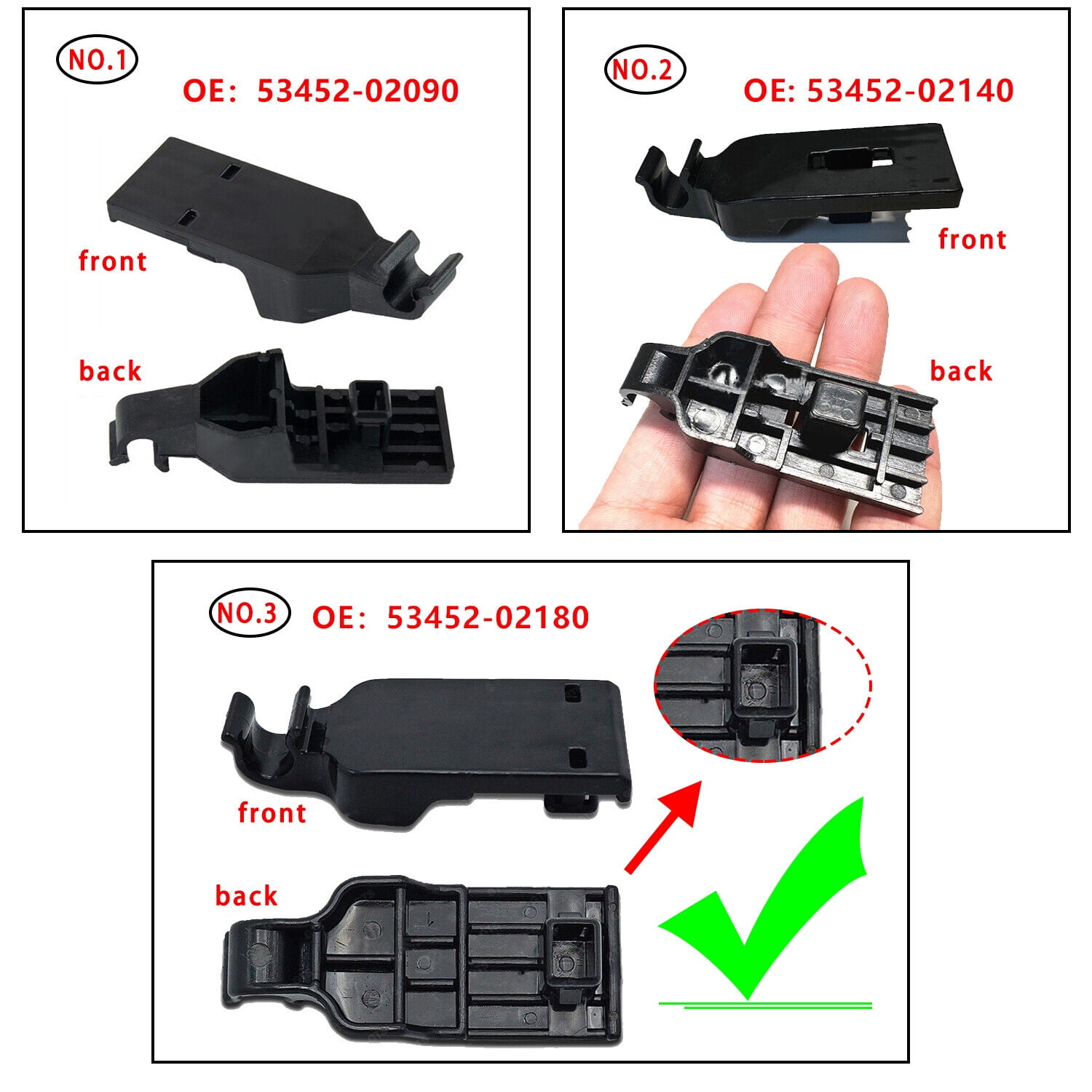 Hood Prop Rod Clamp Retainer Fit for 2015-2018 Toyota Corolla