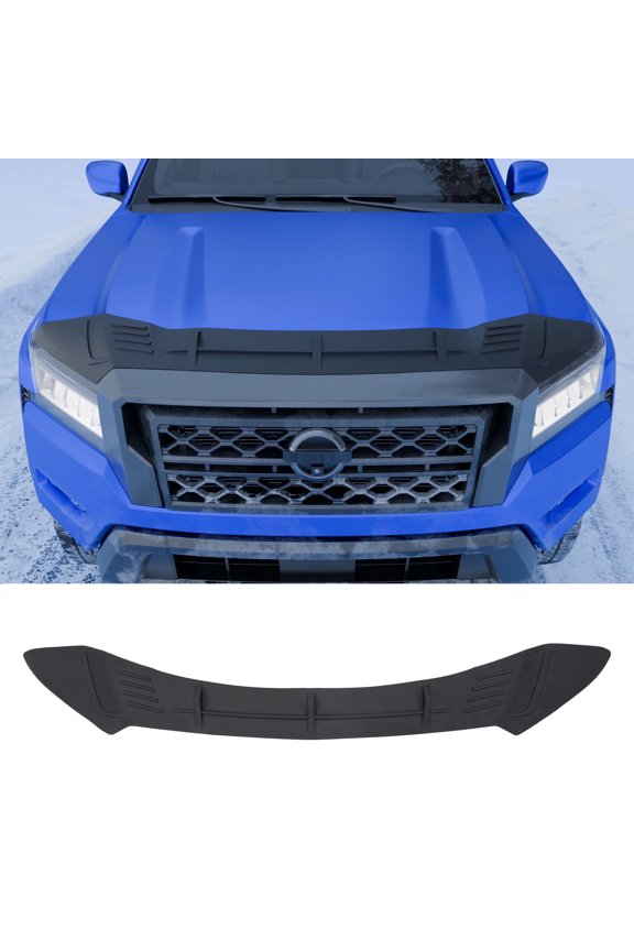 TPE Hood Stone Deflector Protector Guard, Fits Nissan Frontier 22-26 Pickup Truck, Front Hood Bug Shield