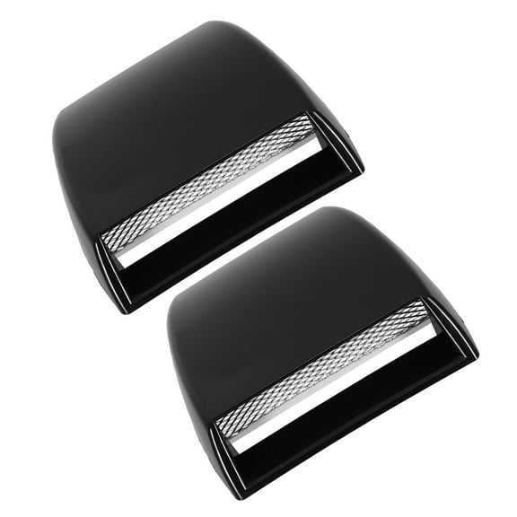 Hood Scoop Universal Vent Fall Decor for Kitchen Truck Abs Black 25.50X18.00X3.30CM 2 Pcs