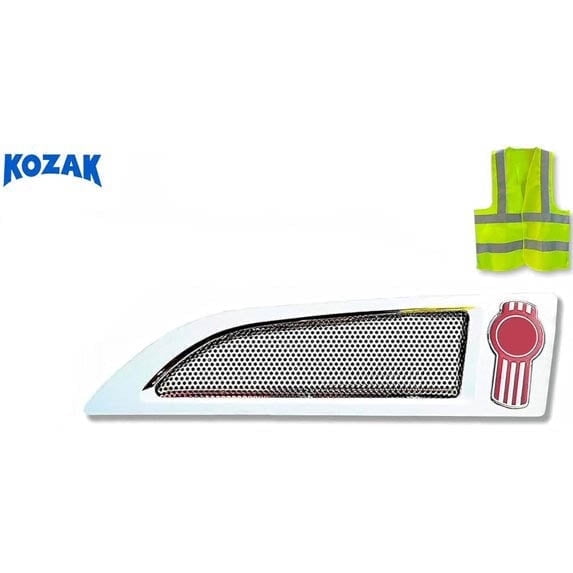 Hood Side Air Intake Vent Grille Chrome Left Driver Side Compatible with  T680 2013-2021