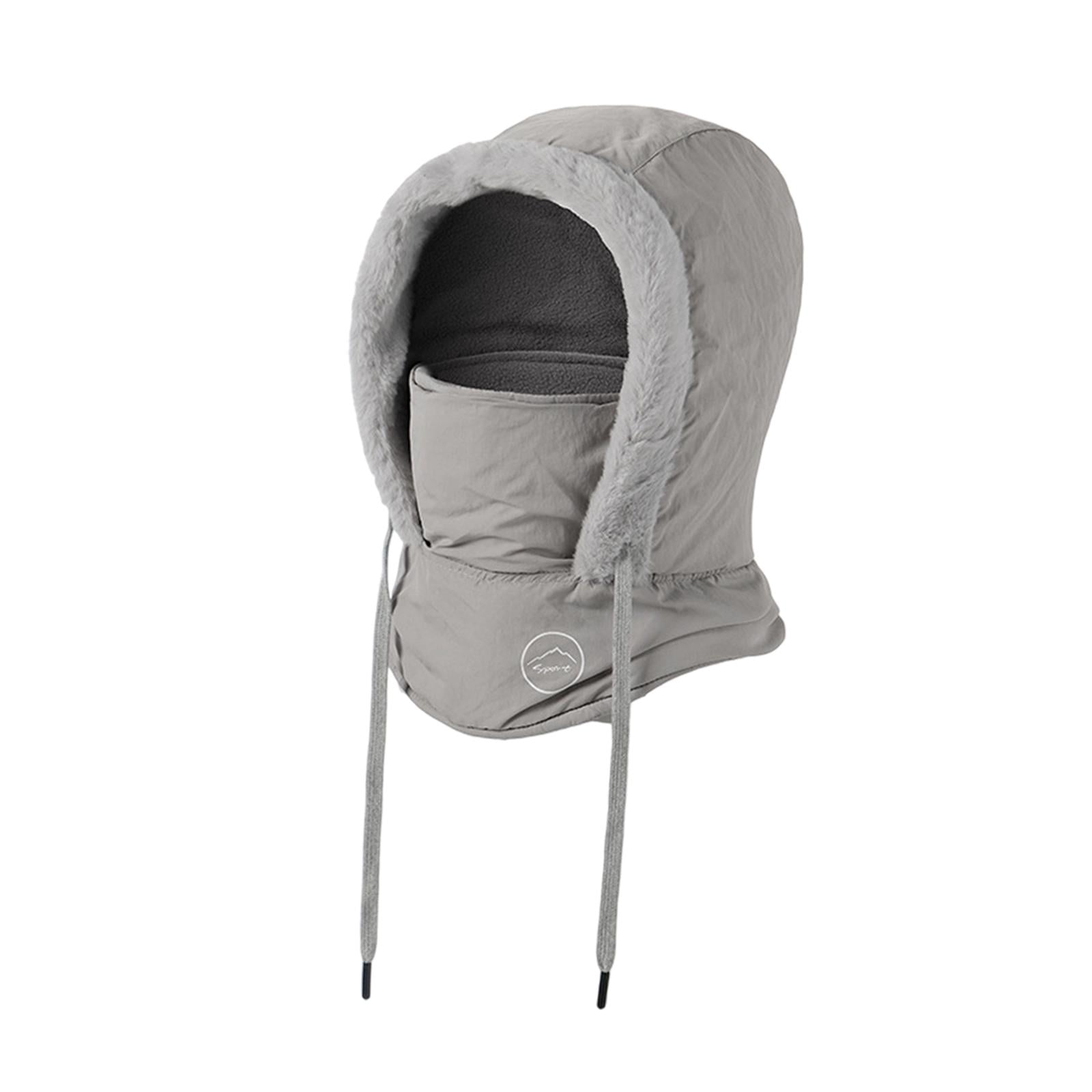 Hood Ski Mask Cycling Neck Warmer Face Cover Thick Polyester Material for Adults Winter Outdoor Activities