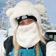 thumbnail image 1 of Hood Ski Ski Thermal Hood Ski Winter Crazy Winter Hat Wind Winter Face Hood Hat Scarf Hat Gloves Organizer Scarf Gloves Hat Hat Gloves Scarf Gloves Scarf Set for Girls Scarf Gloves Earmuff Set Women, 1 of 5