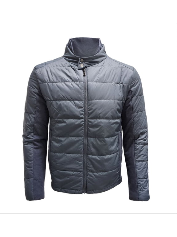 Men's Biker Hemp Cotton Warm Puffer 420, Charcoal Grey, X-Large
