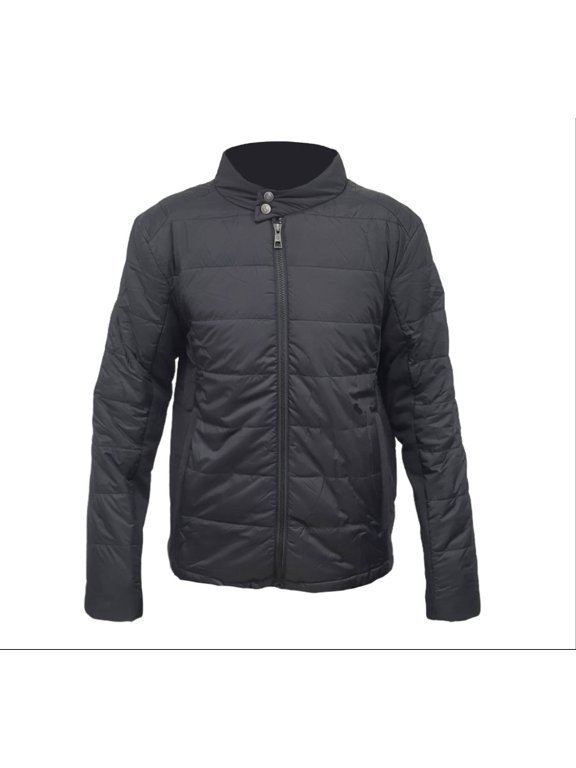 Men's Hemp Cotton Biker Puffer 420, Black, Large