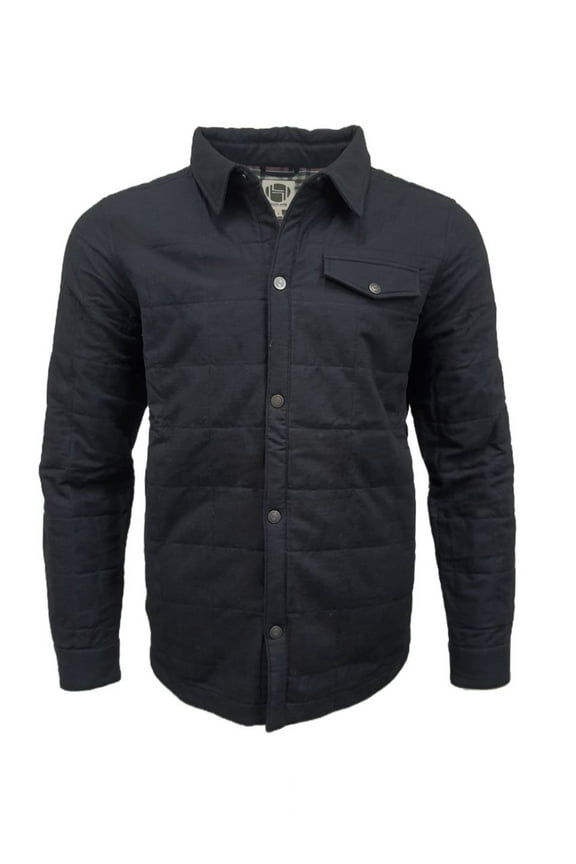 Men's Quilted Hemp Jacket Shirt 420, Black, X-Large