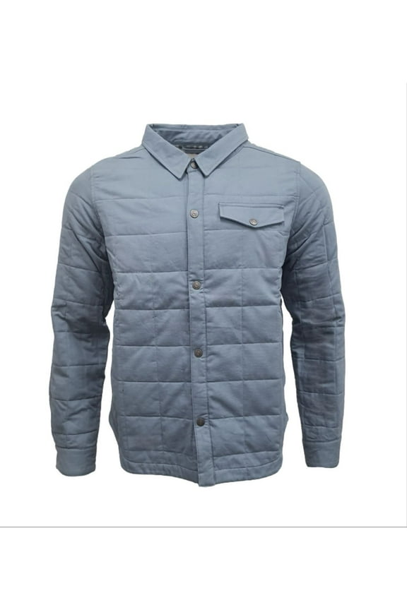 Men's Quilted Hemp Jacket Shirt 420, Grey, Medium