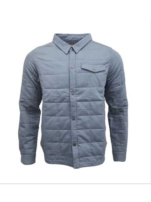 Men's Quilted Hemp Jacket Shirt 420, Grey, X-Large