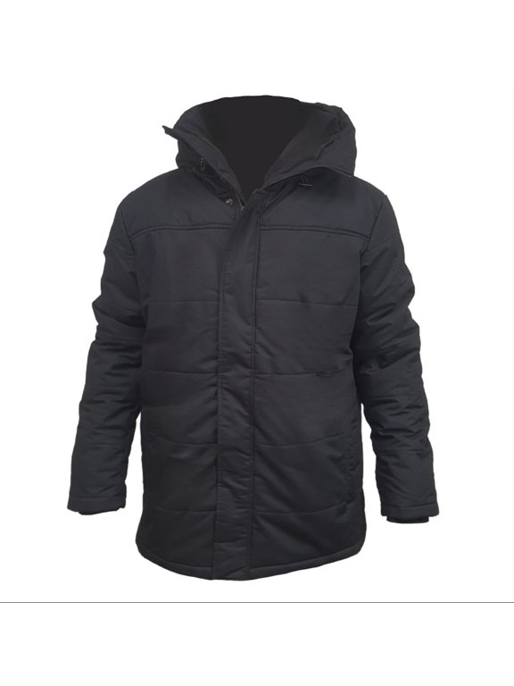 Men's Short Organic Hemp Puffer 420, Black, Medium