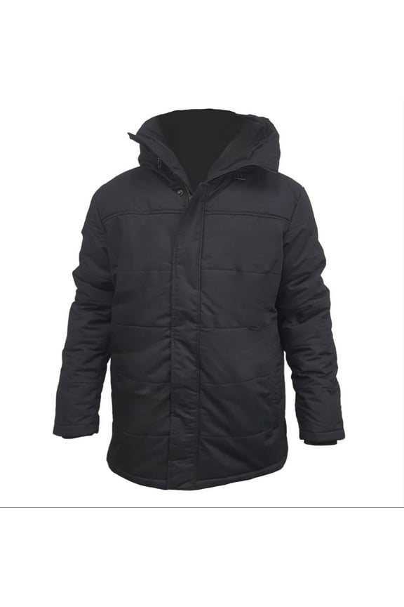 Men's Short Organic Hemp Puffer 420, Black, Medium