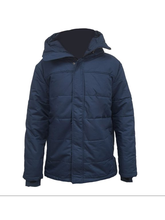 Men's Short Organic Hemp Puffer 420, Blue, X-Large