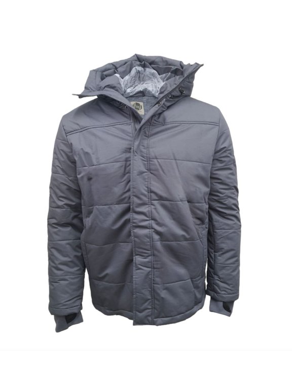 Men's Short Organic Hemp Puffer 420, Grey, Small