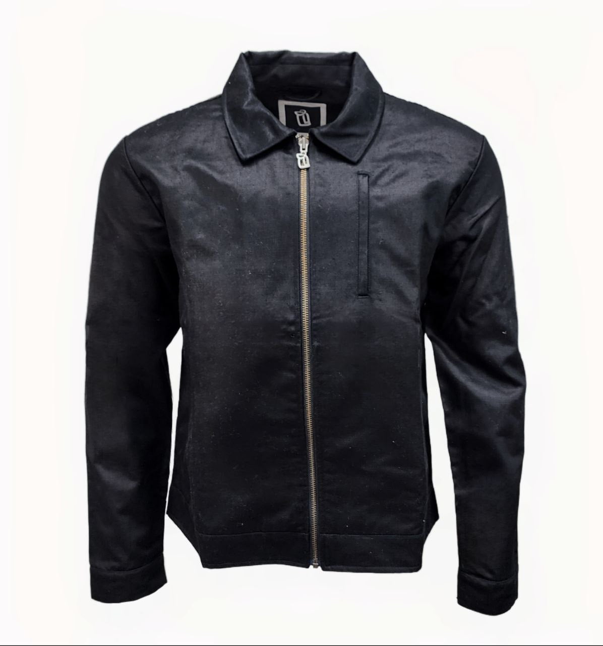 HoodLamb Men s Zip Up Hemp Long Sleeve JD Jacket Black Large Walmart