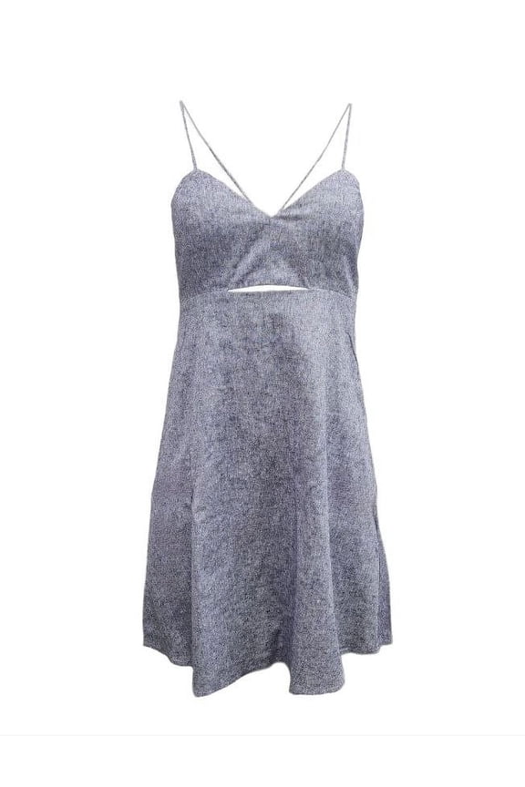 Women's Babydoll A-Line Hemp Dress 420, Navy, Small