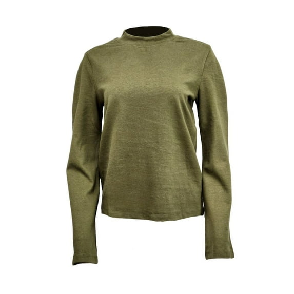 HoodLamb Women's Bell Sleeve Hemp Organic Cotton Sweatshirt, Green, Medium