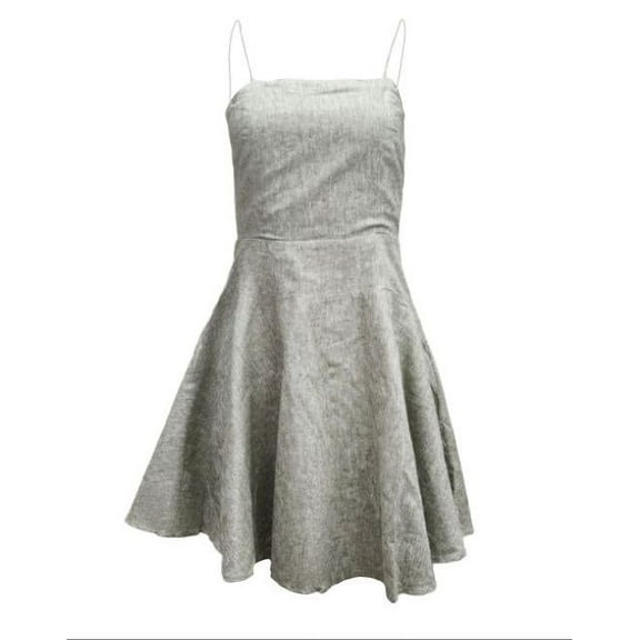 HoodLamb Women's Fitted Back Strap Hemp Dress 420, Green, Small