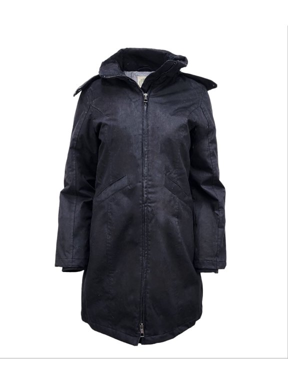 Women's Fitted Water Resistant Hemp Parka 420, Black, X-Small