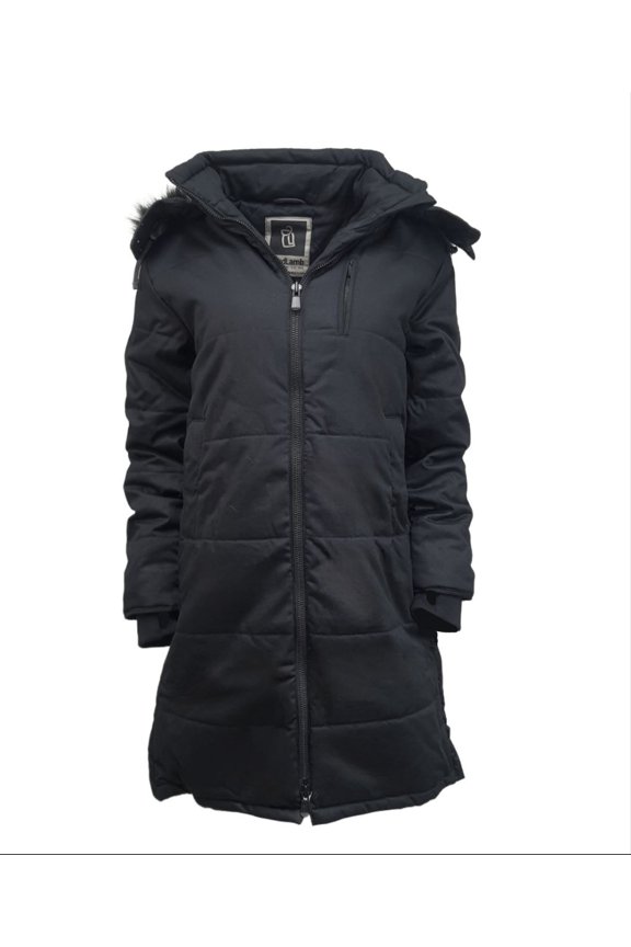 Women's Hemp Nordic Puffer, Black, X-Small
