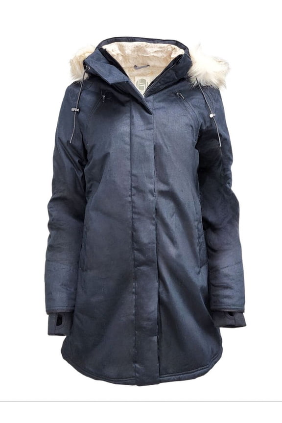 Women's Nordic 5/5 Warm Natural Hemp Parka 420, Black, Large