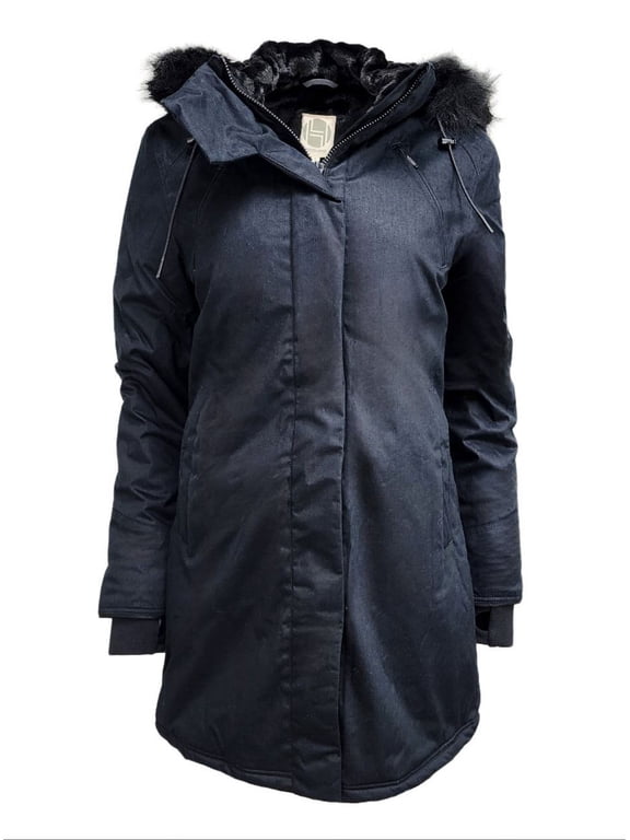 Women's Nordic 5/5 Warm Natural Hemp Parka 420, Nightwatch Black, Large
