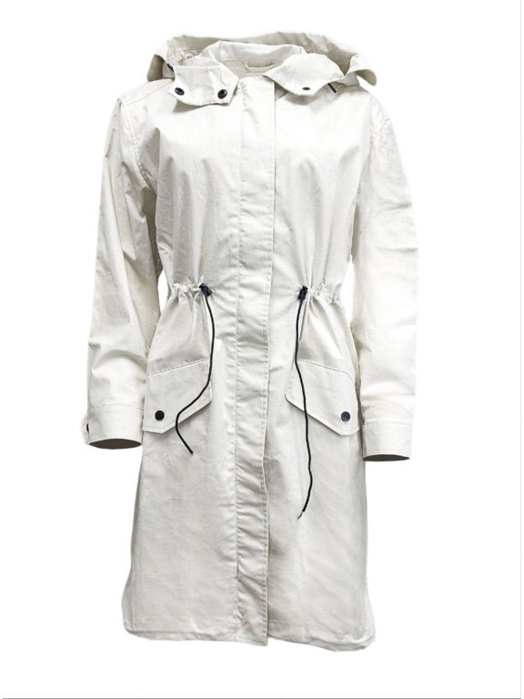 Women's Oversized Natural Hemp Parka 420, Beige, X-Large