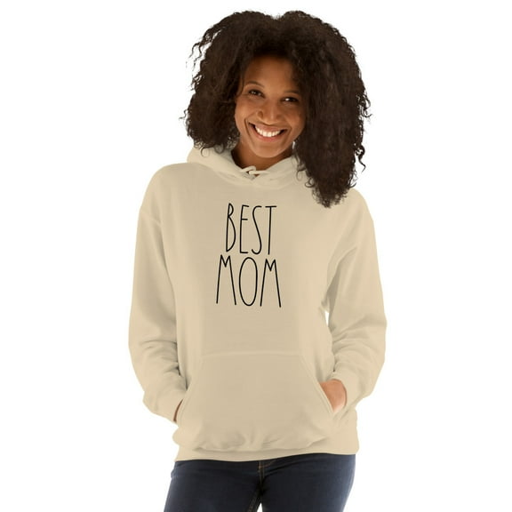 Hooddie Best Mom Gifts Unisex Hoodie (Sand, L)
