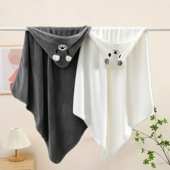 Hooded Baby Towels for Newborn 100% Muslin Organic Cotton Baby Bath Towel with Hood