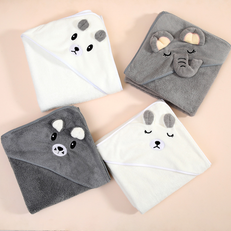 Hooded Baby Towels for Newborn 100% Muslin Organic Cotton Baby Bath Towel with Hood