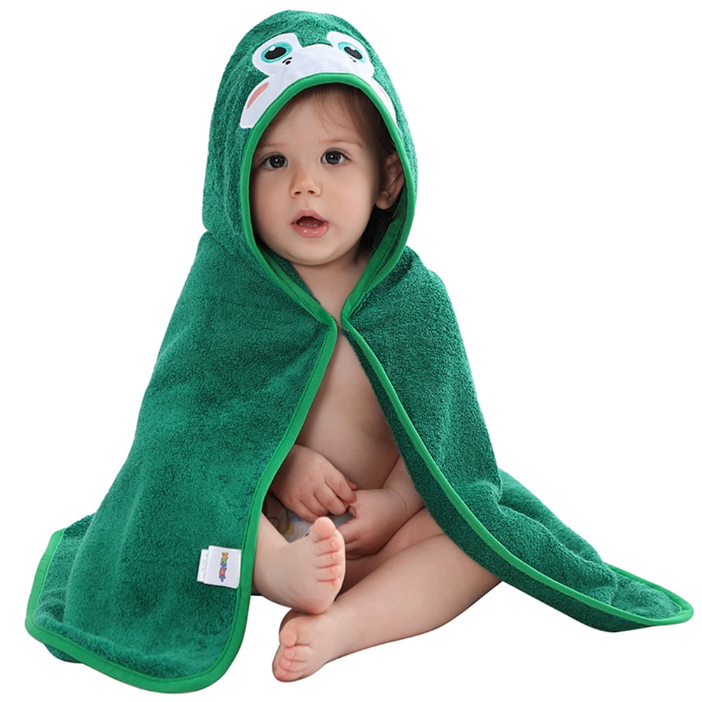 Hooded Bath Towel for Kids Toddler (29.5X29.5 Inches) Soft, Absorbent