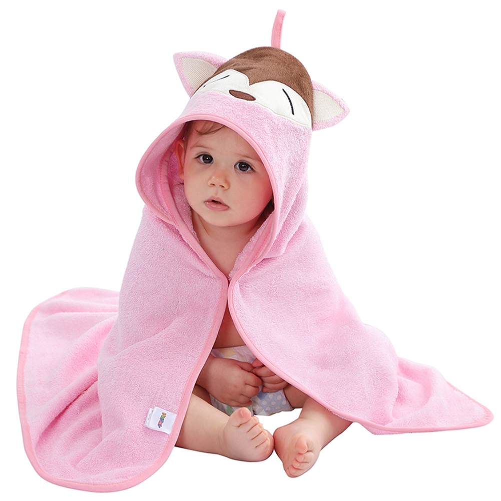 Hooded Bath Towel for Kids Toddler (29.5X29.5 Inches) Soft, Absorbent
