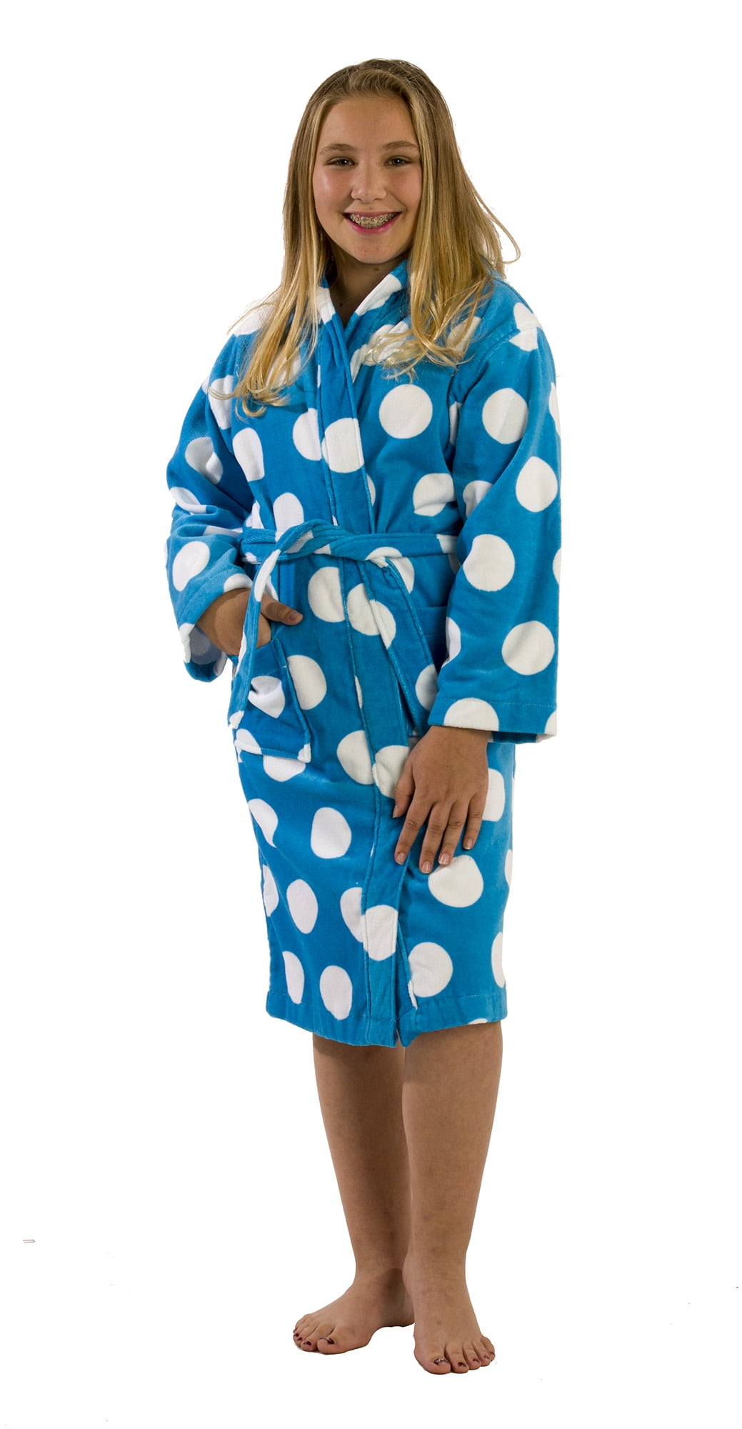 Girls Swim Robe Hooded Beach Cover Up Robe Teenagers Petite Ladies Gym Pool Swimming ...