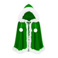 thumbnail image 1 of Hooded Cape Sevevn Christmas Cloak Santa Claus Cloak Velvet Hooded Cape Costume for Women, 1 of 3