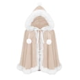 thumbnail image 1 of Hooded Cape Sevevn Christmas Cloak Santa Claus Cloak Velvet Hooded Cape Costume for Women, 1 of 3