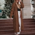 thumbnail image 1 of Hooded Cardigan Sweaters for Women Long Cotton Shirt Fall Chunky Knit Top Open Front Duster Jackets, 1 of 3