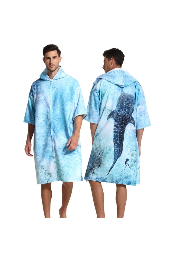 Hooded Changing Robe Fashionable Versatile Cover Up Changing Towel Absorbent Easy to Wear Changing Towel Swim Robe Poncho for Swimming Pool