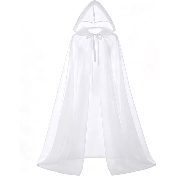Hooded Cloak Adult Sheer Cape Witch Queen Cosplay Costume for Halloween Christmas Special Festivals Renaissance
