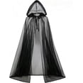 thumbnail image 1 of Hooded Cloak Adult Sheer Cape Witch Queen Cosplay Costume for Halloween Christmas Special Festivals Renaissance, 1 of 8