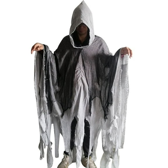 Hooded Cloak Men Women Unisex Cloak with Hood Adult Halloween Cloak Vampire Witch Cape Cosplay Costume, 5ft Length