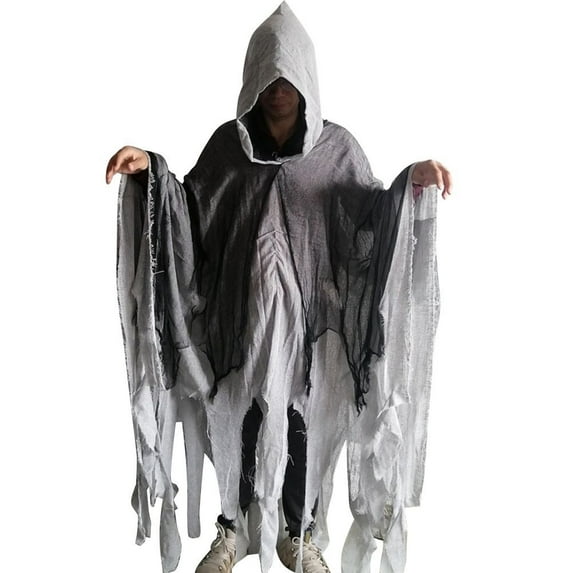 Hooded Cloak Men Women Unisex Cloak with Hood Adult Halloween Cloak Vampire Witch Cape Cosplay Costume, 5ft Length