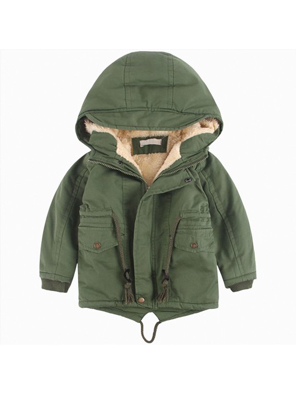 Hooded Cotton Jacket for Boys and Girls Children Comfortable and Fashionable Daily Coat 6-12 Months 12-24 Months 2T 3T 4T 5T 6T 7T 8T Children AG,7-8 Years