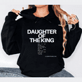 thumbnail image 1 of Hooded Daughter Of The King Graphic Tee T-Shirt Top long-sleeved Fashion Cotton Breathable black S-2XL, 1 of 7